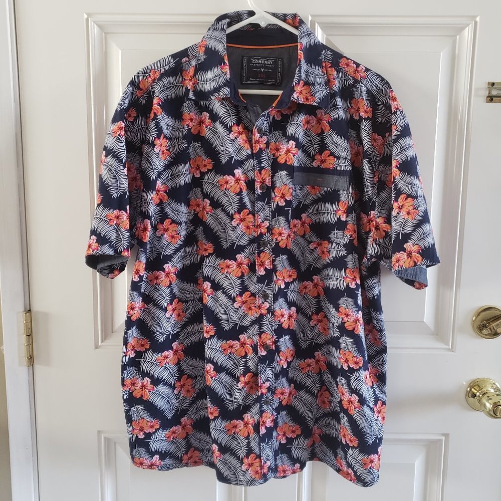 COMPANY Eighty One Mens Button Down Hawaiian Shirt